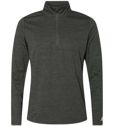 Russell Athletic QZ7EAM Men's Striated Quarter-Zip in Stealth