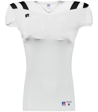 Russell Athletic R0100M Unisex Canton Football Jer in White/ black