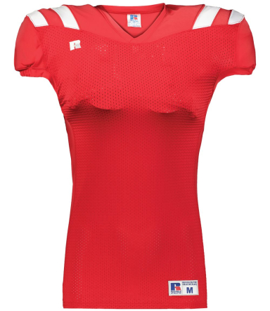Russell Athletic R0100W Youth Canton Football Jers in True red/ white