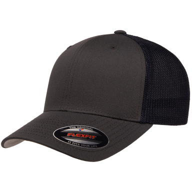Yupoong-Flex Fit 6511 Trucker Cap in Charcoal/ navy