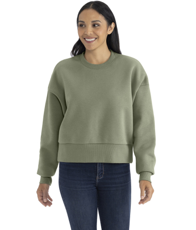 Next Level Apparel 9087 Women's Heavyweight Crewne in Light olive