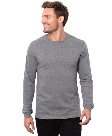 Threadfast Apparel T3001 Unisex Epic CVC Long Slee in Heather dark grey
