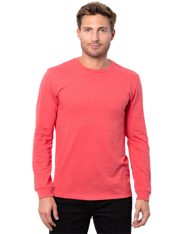 Threadfast Apparel T3001 Unisex Epic CVC Long Slee in Heather red