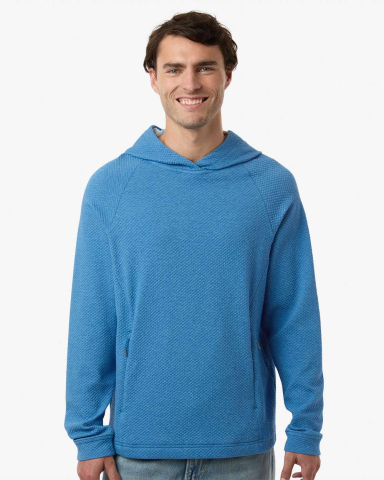 North End NE729 Men's Spirit Hooded Pullover in Light nautical blue heather