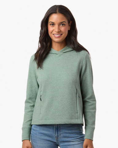 North End NE729W Women's Spirit Hooded Pullover in Sage green heather