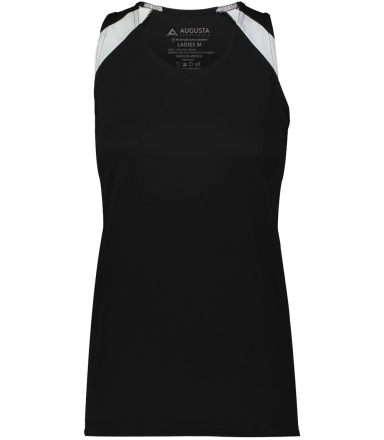 Augusta Sportswear 348 Women's Overspeed Track Jer in Black/white