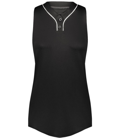 Augusta Sportswear 6913 Women's Cutter Jersey in Black/ white