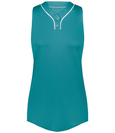 Augusta Sportswear 6914 Girls' Cutter Jersey in Teal/ white