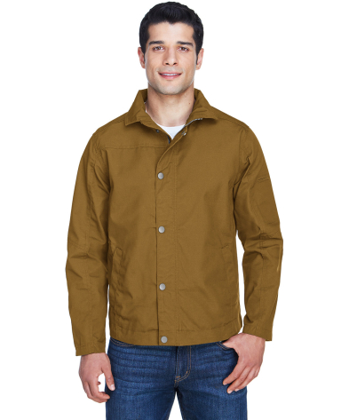 Harriton M705 Men's Auxiliary Canvas Work Jacket in Duck brown