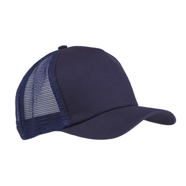 Big Accessories BX010 Twill Trucker Cap in Navy