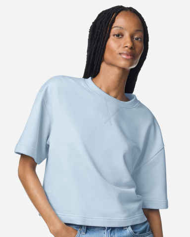 American Apparel FTCB0 Women's French Terry Mid-Le in Powder blue