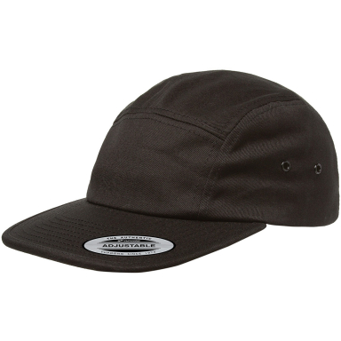 Yupoong-Flex Fit 7005 Classic Jockey Flat Bill Cap in Black