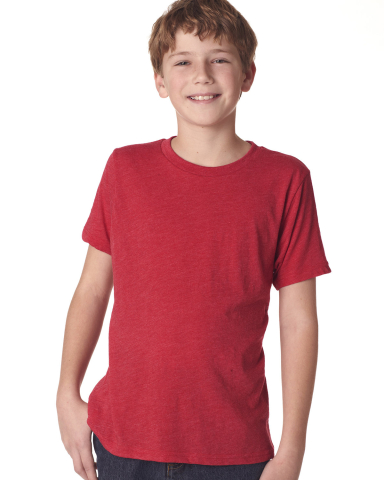Next Level Apparel 6310 Youth Triblend T-Shirt in Vintage red