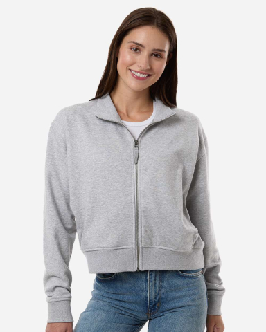 American Apparel FTJ00 Women's French Terry Full-Z in Heather grey
