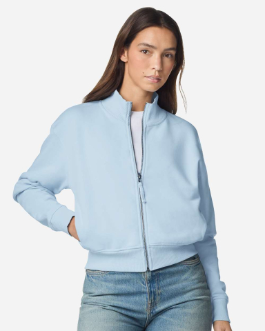 American Apparel FTJ00 Women's French Terry Full-Z in Powder blue