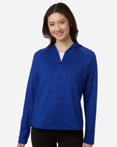 Team 365 TT200W Women's Qualify Quarter-Zip Hooded in Sport royal