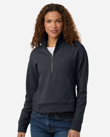 North End NE220W Women's Mantra Half-Zip Ottoman P in Carbon