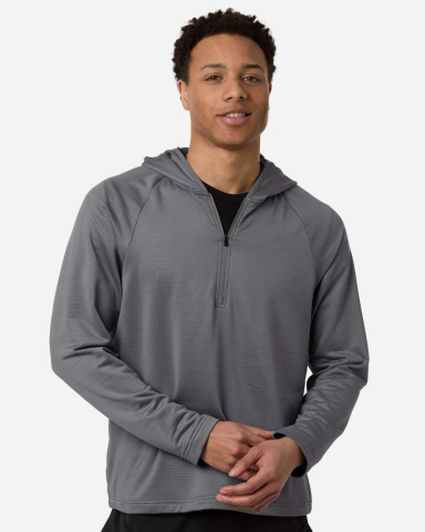 Team 365 TT200 Men's Qualify Quarter-Zip Hooded Pu in Sport graphite