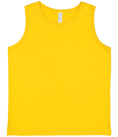 LA T 6123 Youth Fine Jersey Tank Top in Yellow
