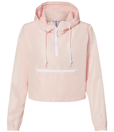Independent Trading Company EXP64CRP Women's Light in Blush/ white zipper