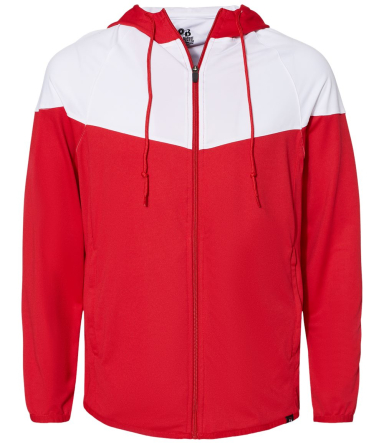 Badger Sportswear 7722 Men's Spirit Outer-Core Jac in Red/ white