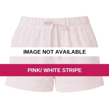 Boxercraft BW6507 Women's Seersucker Shorts Pink/ White Stripe
