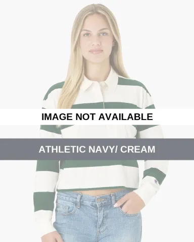 Champion Clothing CHRL01 Women's Mid-Length Rugby Athletic Navy/ Cream