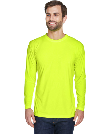 8422 UltraClub® Adult Cool & Dry Sport Long-Sleev in Bright yellow