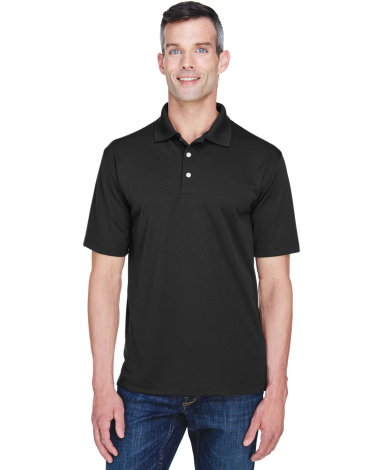 8445 UltraClub® Men's Cool & Dry Stain-Release Pe in Black