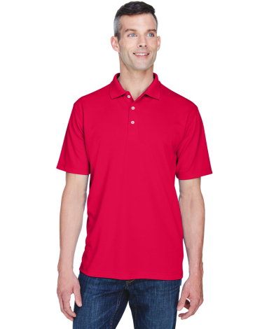 8445 UltraClub® Men's Cool & Dry Stain-Release Pe in Red