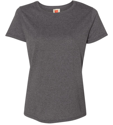 5680 Hanes® Ladies' Heavyweight T-Shirt in Charcoal heather