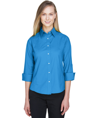 DP625W Devon & Jones Ladies’ Three-Quarter-Sleev in French blue