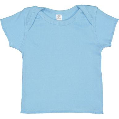 3400 Rabbit Skins® Infant Lap Shoulder T-shirt in Light blue