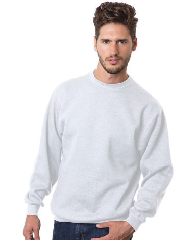 1102 Bayside Fleece Crew Neck Pullover S - 5XL in White