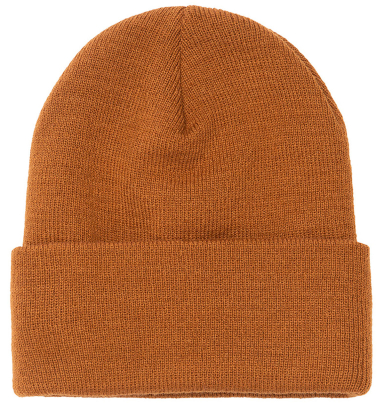 1501 Yupoong Heavyweight Cuffed Knit Cap in Caramel