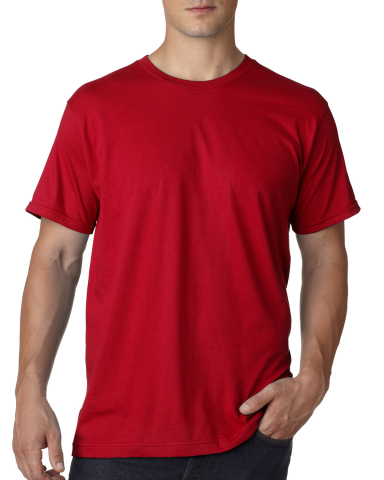B5000 Bayside Adult Jersey Cotton Tee in Red