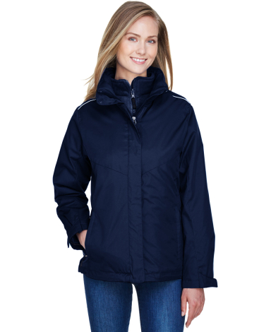 78205 Core 365 Ladies' Region 3-in-1 Jacket with F in Classic navy