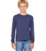 BELLA+CANVAS 3501Y Youth Long-Sleeve T-Shirt in Navy