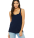 BELLA 6488 Womens Loose Tank Top in Navy