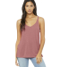 BELLA 8838 Womens Flowy Tank Top in Mauve