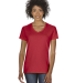 5V00L Gildan Heavy Cotton™ Ladies' V-Neck T-Shir in Red