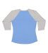 L3530 LAT - Ladies' Fine Jersey Three-Quarter Slee in Carolina blue/vintage heather