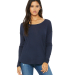 Bella 8852 Womens Long Sleeve Flowy T-Shirt With R in Midnight