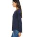 Bella 8852 Womens Long Sleeve Flowy T-Shirt With R in Midnight