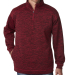 8614 -J. America - Cosmic Fleece 1/4 Zip Pullover  in Red fleck