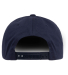 6007 Yupoong Five-Panel Flat Bill Cap in Navy