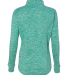 8617 J. America Women's Cosmic Fleece Quarter Zip  in Emerald/ neon yellow