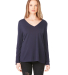 BELLA+CANVAS 8855 Womens Flowy Long Sleeve V-Neck in Midnight