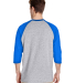 5700 Gildan Heavy Cotton Three-Quarter Raglan T-Sh in Sport grey/royal