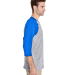 5700 Gildan Heavy Cotton Three-Quarter Raglan T-Sh in Sport grey/royal